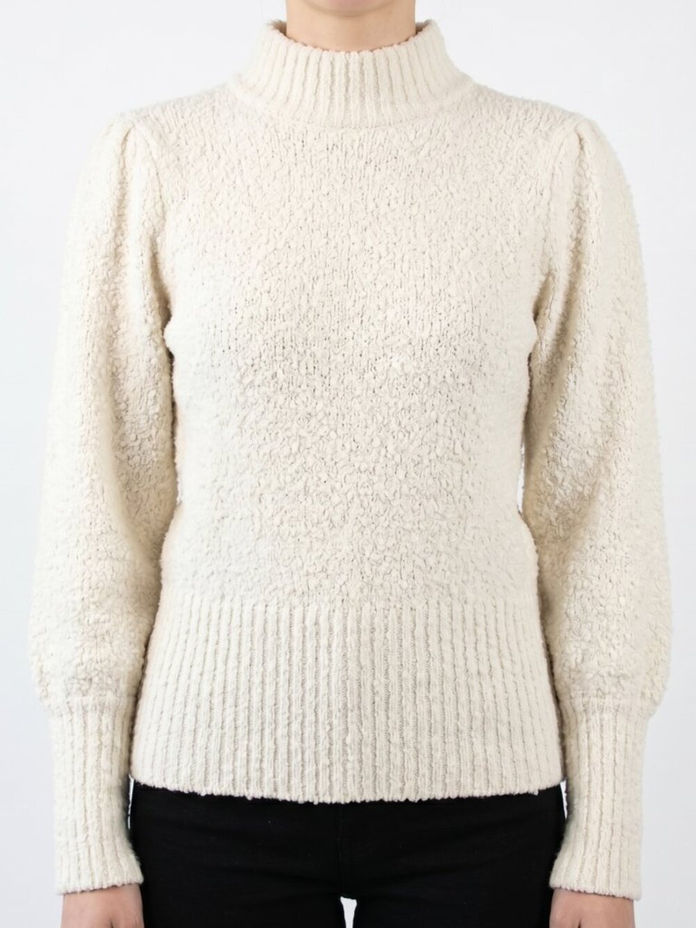 *Moral Fiber Boucle Style Long Sleeve Turtleneck Sweater
